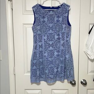 Elegant Blue Lace Dress